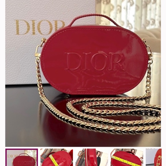 Dior Beauty Glossy Red Cosmetic Case with Box - Picture 8 of 9